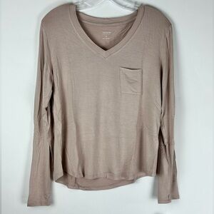 Alfani Essentials Long-Sleeve Pocket Pajama T-Shirt